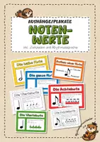 Vorschau - Poster - Notenwerte Plakate Musik – Zählzeiten & Rhythmussprache Farbe/SW - Deckblatt
