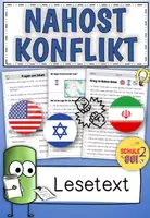 Vorschau - Arbeitsblätter - Iran USA Israel - Krieg im Nahen Osten / Lesetext - Deckblatt
