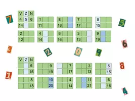 Vorschau - Arbeitsblätter - Vorgänger - Nachfolger im Zahlenraum 20 - Montessorikette - Seite 3