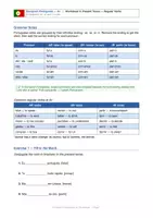 Vorschau - Arbeitsblätter - Gegenwart / Präsens in Portugiesisch | Present Tense Regular Verbs | -ar -er -ir Conjugation - Deckblatt