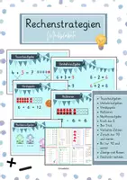 Vorschau - Stationenlernen - Rechenstrategien Merkposter - Deckblatt