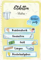 Vorschau - Anderer Materialtyp - Etiketten (Version 2): Mathe - Deckblatt