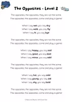 Vorschau - Arbeitsblätter - The Opposites - A Rhyming Action Chant - Seite 2