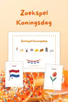 Voorbeeld - Zoekspel Koningsdag en Koningsspelen - Voorblad