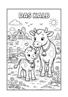 Vorschau - Arbeitsblätter - 🐄 Ausmalbilder Bauernhoftiere – 50 liebevolle Malvorlagen für Kindergarten & Grundschule - Seite 2