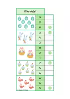 Vorschau - Aufgabenkarten - 4x Klammerkarten Frühling & Ostern: Mengen & Zählen im Zahlenraum bis 10 - Seite 1