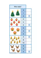 Vorschau - Aufgabenkarten - 4x Klammerkarten Winter & Weihnachten: Mengen & Zählen im Zahlenraum bis 10 - Seite 2
