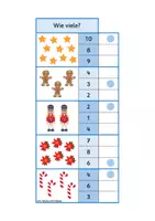 Vorschau - Aufgabenkarten - 4x Klammerkarten Winter & Weihnachten: Mengen & Zählen im Zahlenraum bis 10 - Seite 3