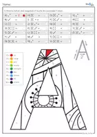 Vorschau - Arbeitsblätter - Zahlenraum 10 mit Würfelbildern & Buchstaben lernen - Ausmalbilder Klasse 1 - Seite 2