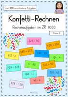 Vorschau - Spiele - Mathestarter: Konfetti - Rechnen Klasse 3 (ca. 300 Aufgaben) - Deckblatt