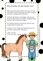 Vorschau - Spiele - Zahlen kennen lernen mit dem Bauernhof Domino - Seite 1