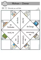 Vorschau - Arbeitsblätter - Wohnen Zimmer Haus - Himmel und Hölle Spiel DaZ DaF Sprachförderung - Seite 3
