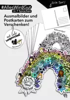 Vorschau - Mal- und Bastelvorlagen - Ausmalbilder & Postkarten zum Verschenken! (In 7 Sprachen) - Deckblatt
