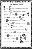 Vorschau - Arbeitsblätter - Am Strand - Lesetext und Quiz. Sommer - Seite 2