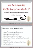 Vorschau - Fördermaterial/Inklusion - Silvestertraditionen weltweit Teil 2: Fehlerteufel Lesekarten Großschreibung - Seite 1