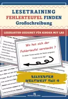 Vorschau - Fördermaterial/Inklusion - Silvestertraditionen weltweit Teil 4: Fehlerteufel Lesekarten Großschreibung - Deckblatt