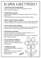 Vorschau - Arbeitsblätter - 3D Blumen mit Warmen & Kalten Farben - Kunst & Farbenlehre im Frühling - Seite 1