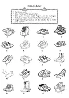 Vorschau - Arbeitsblätter - Spiel Finde den Schuh. Gegenstandsbeschreibung - Seite 1