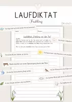 Vorschau - Arbeitsblätter - Laufdiktat Frühlingsversion - Deckblatt