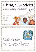 Vorschau - Merkblätter - 4 Jahre 1000 Schritte 🎵 - Tafelkarten zum Abschiedslied Grundschule - Seite 3