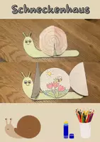 Vorschau - Mal- und Bastelvorlagen - Aufklappbare Frühlingsschnecke - Deckblatt