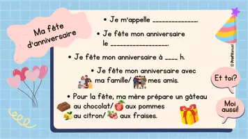 Vorschau - Bildkarten - Konversationskarten - Ma fête d'annivesaire - Seite 1