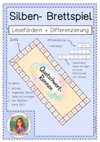 Vorschau - Spiele - XL Silben Brettspiel "Quatschwort Rennen" (Fortgeschritten) - Deckblatt