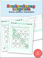 Vorschau - Arbeitsblätter - Bruchrechnen Labyrinth: Klasse 6, Addieren St. Patrick's - Deckblatt