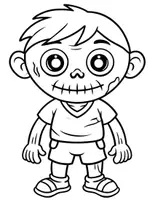 Aperçu - Matériel pour travaux manuels / dessin - Zombie amusant à colorier - Page 2