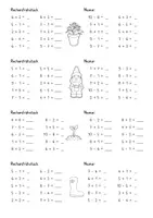 Vorschau - Arbeitsblätter - Freebie: Rechenfrühstück im Frühling ZR 10 - Seite 1
