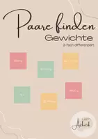 Vorschau - Spiele - Paare finden - Gewichte (3-fach differenziert) - Deckblatt