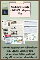 Vorschau - Stundenentwürfe - Kündigungsschutz - WR 8/9 Lehrplan Plus - Deckblatt