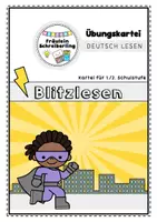 Vorschau - Fördermaterial/Inklusion - Blitzlesen - Übungskartei zu LILO 1 (Helbling) Lesephase 1-3 - Deckblatt
