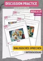 Vorschau - Stundenentwürfe - Discussion Practice / Dialogue / Dialogisches Sprechen / Argumentieren - Kommunikationsprüfung Englisch (Paket) - Deckblatt