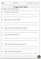 Vorschau - Arbeitsblätter - Nis Randers - zur Ballade von Otto Ernst & Leseverstehen mit Lesetext, Fragen - Seite 2