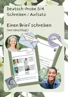 Vorschau - Arbeitsblätter - Deutsch-Aufsatzprobe Thema "Einen Brief schreiben" (Kl. 3/4) - Deckblatt