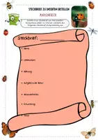 Vorschau - Arbeitsblätter - Insekten - Steckbriefe erstellen - Biene - Ameise - Marienkäfer - Schmetterling mit Lösung (Klasse 5 6 7) - Seite 2