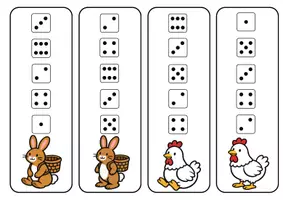 Voorbeeld - dobbestenenspel pasen - Pagina 1