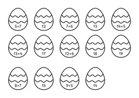 Vorschau - Spiele - Mathe Rechenaufgaben (Ostern) - dreifach differenziert - Seite 1