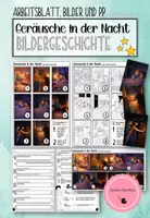 Vorschau - Arbeitsblätter - Bildergeschichte "Geräusche in der Nacht" - wörtliche Rede - Deckblatt