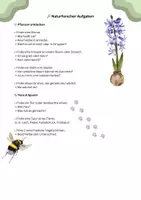 Vorschau - Arbeitsblätter - 🔎 Naturforscher-Aufgaben - Frühling - Draußenschule - Deckblatt