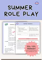 Vista previa - Hojas de trabajo - Summer holidays role play for English Primary - Portada