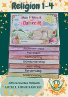Vorschau - Arbeitsblätter - Ostern / Osterzeit verstehen- Flipbook zur Karwoche Religion - Deckblatt