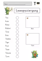 Vorschau - Arbeitsblätter - T t Lesespaziergang - Seite 2