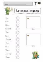 Vorschau - Arbeitsblätter - T t Lesespaziergang - Seite 3