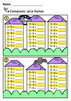 Vorschau - Aufgabenkarten - Einmaleins Kartei und interaktive PDF (7er-Reihe, gemischte Aufgaben) #homeschooling - Seite 2