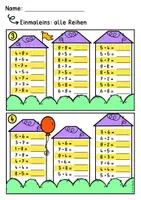 Vorschau - Aufgabenkarten - Einmaleins Kartei und interaktive PDF (7er-Reihe, gemischte Aufgaben) #homeschooling - Seite 3