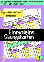 Vorschau - Aufgabenkarten - Einmaleins Kartei und interaktive PDF (1er-, 5er-, 10er-Reihe) #homeschooling - Deckblatt