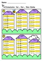 Vorschau - Aufgabenkarten - Einmaleins Kartei und interaktive PDF (1er-, 5er-, 10er-Reihe) #homeschooling - Seite 2