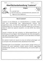 Vorschau - Arbeitsblätter - Oberflächenbehandlung von Holz - Lasieren - Seite 1